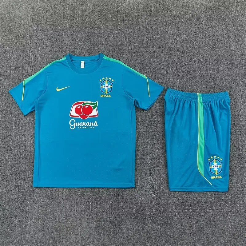 2026 Brazil Mens Kit Lake Blue Training Suit Yupoo 7 3