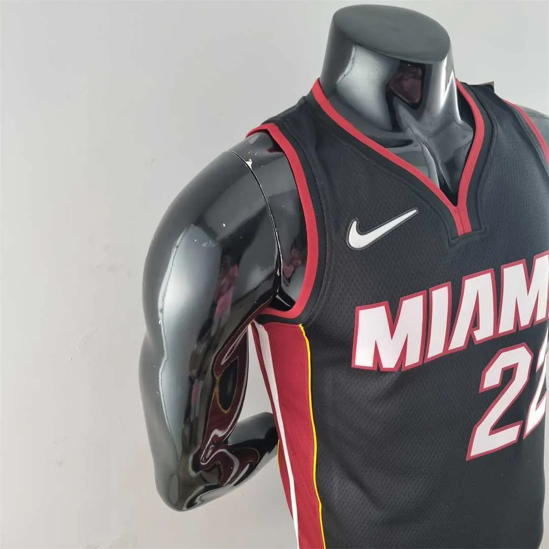 75th Anniversary Miami Heat BUTLER#22 black NBA Jersey 9