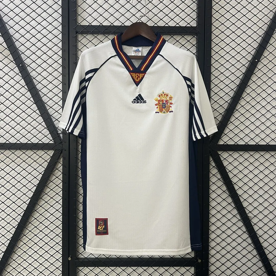 1998 Spain Away Retro Kit Vintage Shirt AAAAJersey Dropship Yupoo 9
