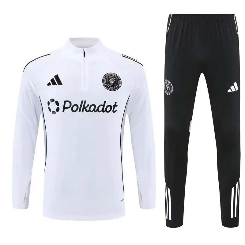 25-26 Inter Miami White Training Kits Long Football Tracksuits 3