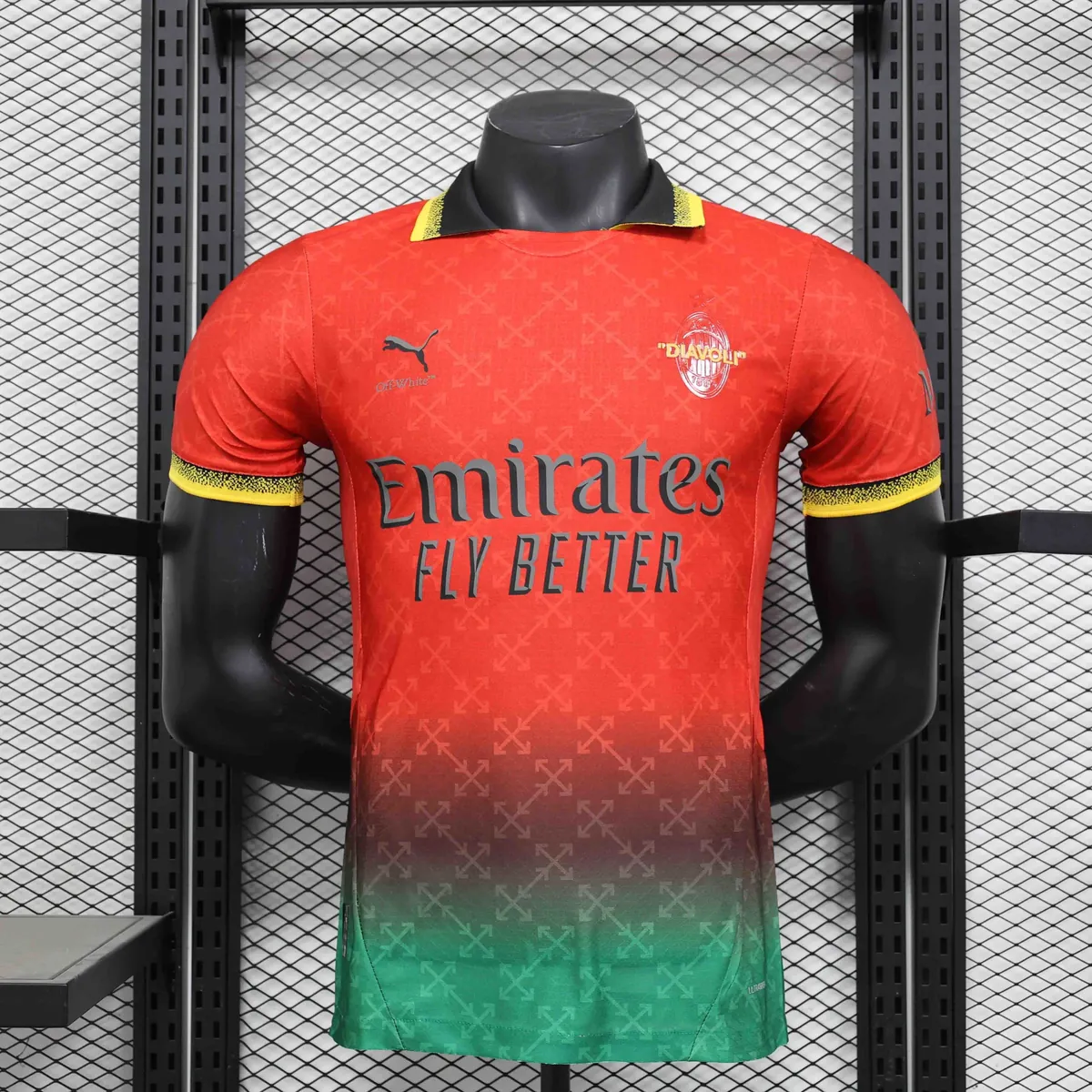 24-25 AC Milan x Offwhite GoalKeeper Kit Player Version Shirt AAAAJersey Supplier Yupoo 3