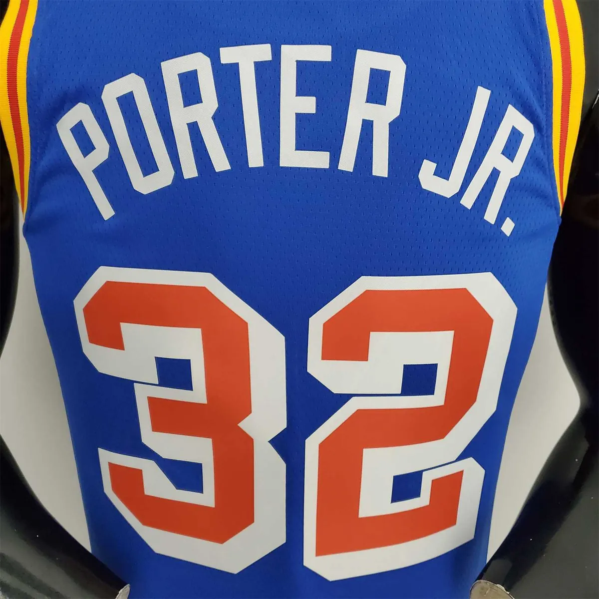 75th Anniversary Porter jr.#32 Warriors Vintage Blue NBA Jersey 5