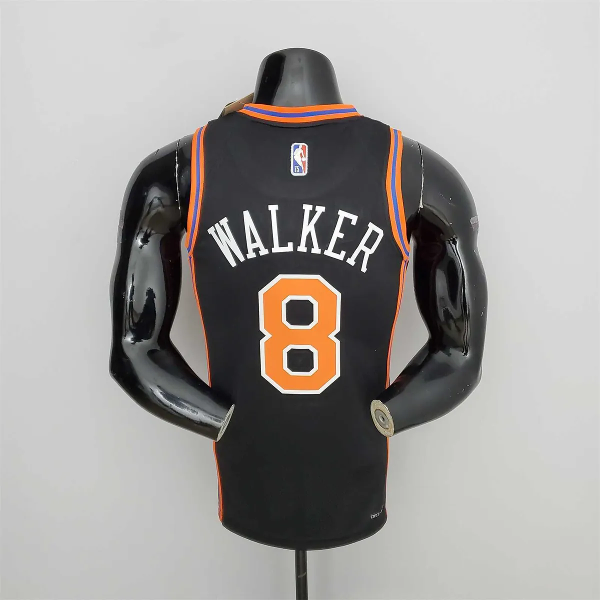 2022 Season Walker #8 Knicks Urban Edition Black NBA Jersey 1
