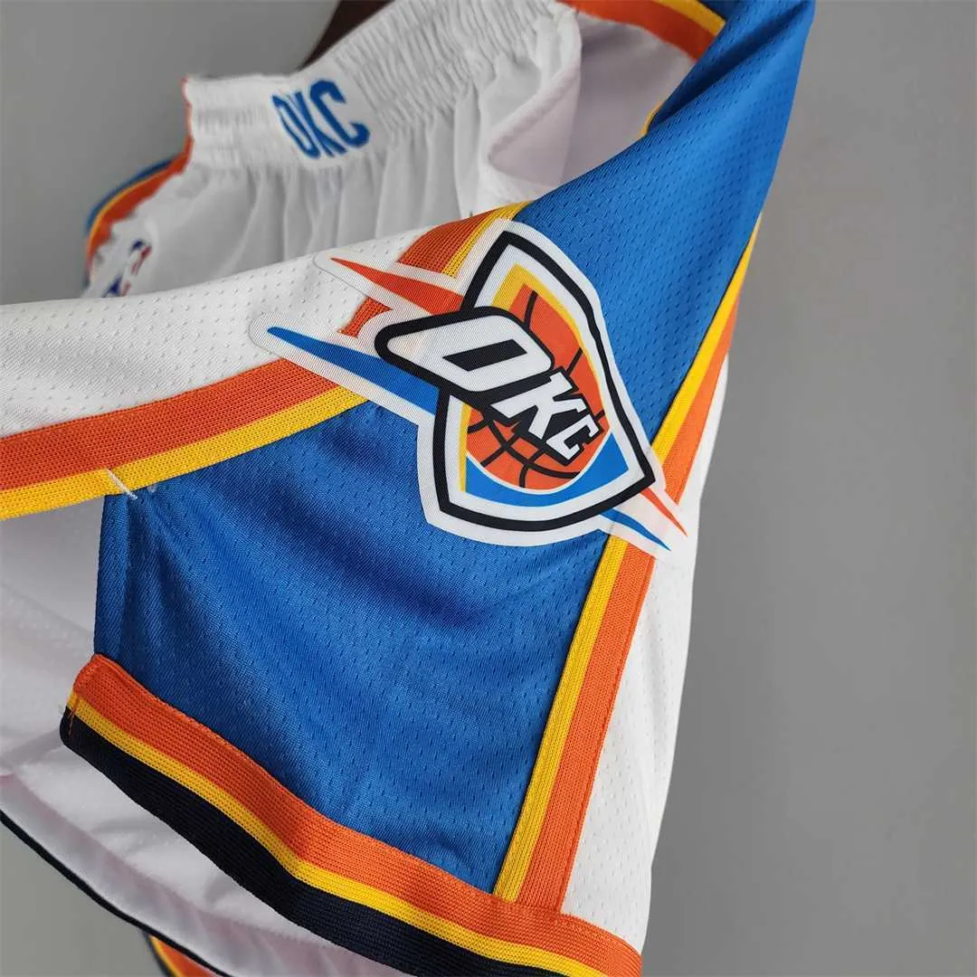 Oklahoma City Thunder NBA Shorts White 5