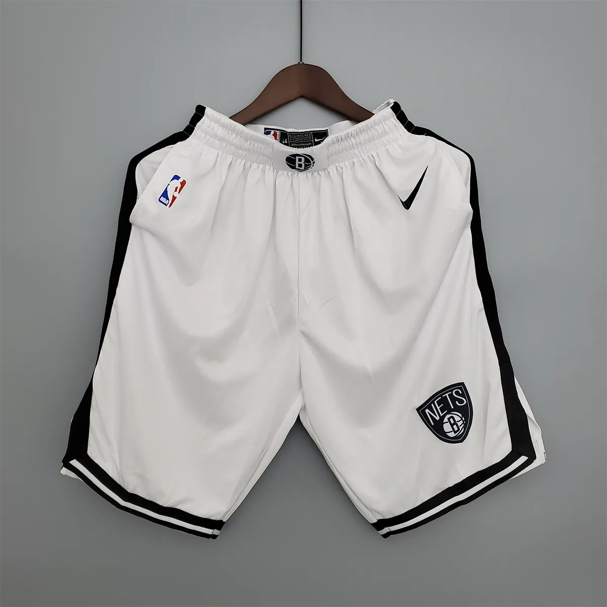 Nets White Shorts 6