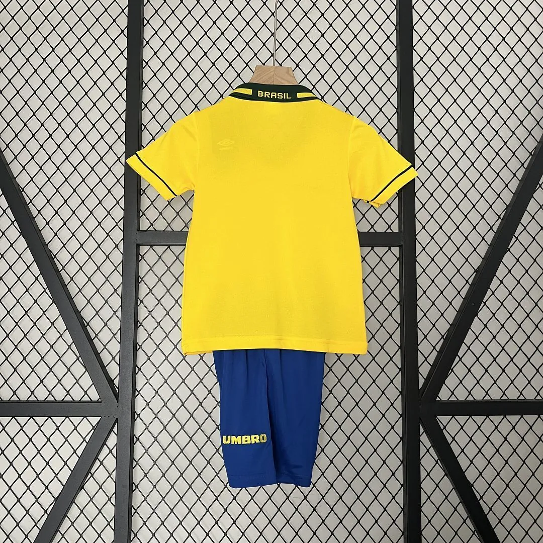 1994 Brazil Home Retro Kids Kits World Cup Shirt Soccer Jerseys Yupoo 9