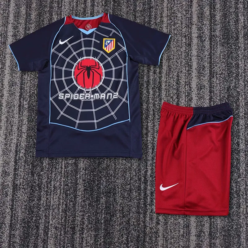 04-05 Atletico Madrid Away Retro Kid Kits Youth Apparels Soccer AAAAJersey Yupoo 2