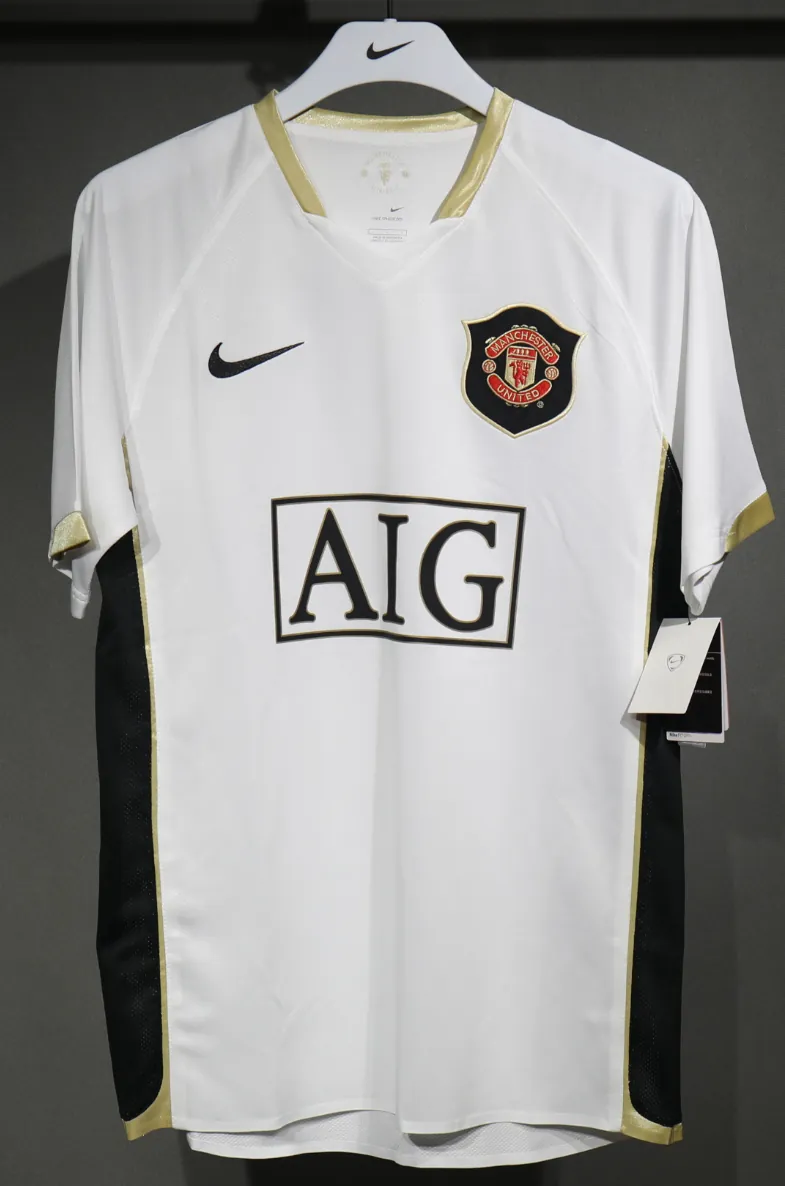 06-07 Manchester United Away Retro Kit Vintage Player Version Sino Shirt AAAAJersey Dropship Yu 4