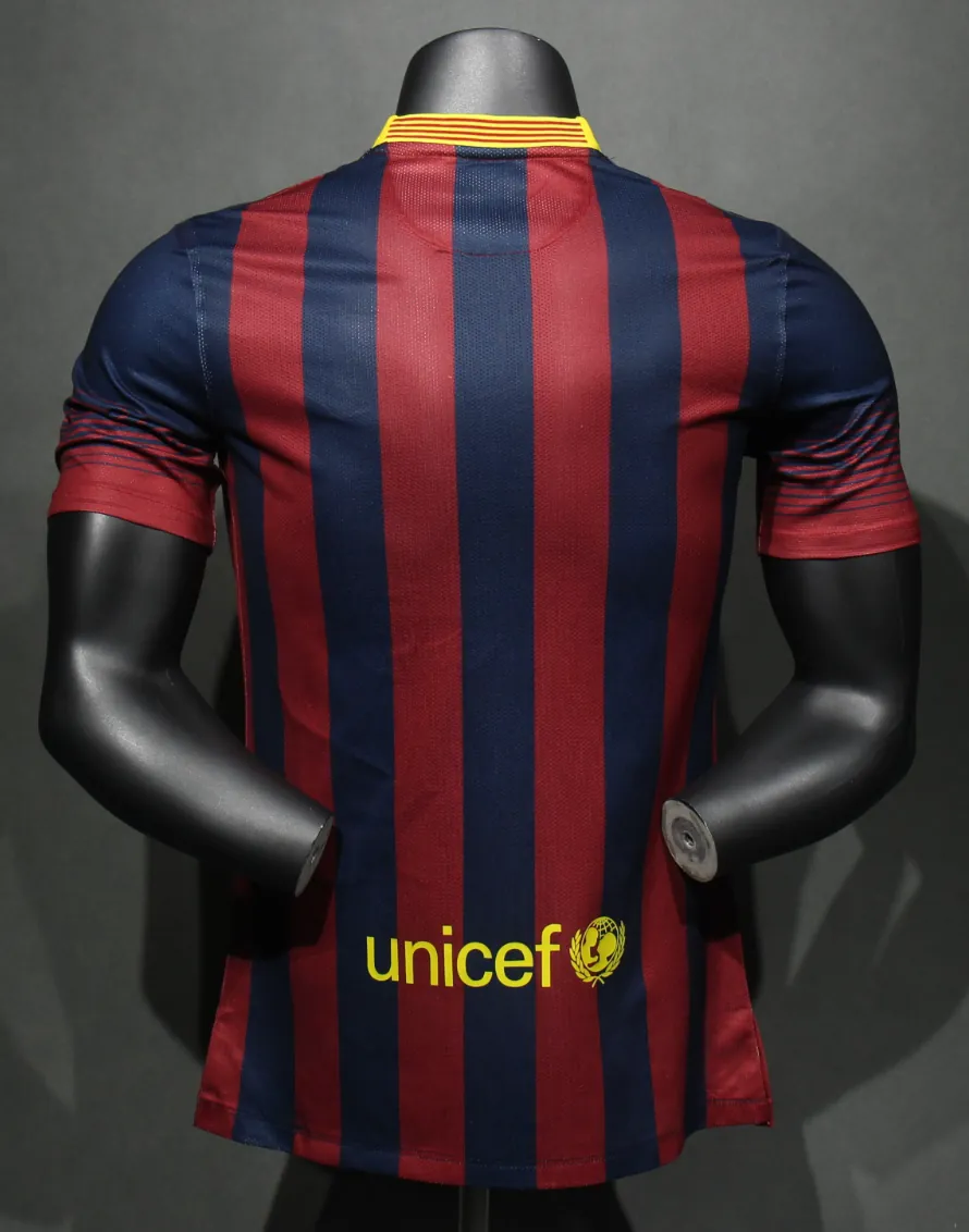13-14 Barcelona Home Retro Kit Vintage Player Version Sino Shirt AAAAJersey Dropship Yupoo 5