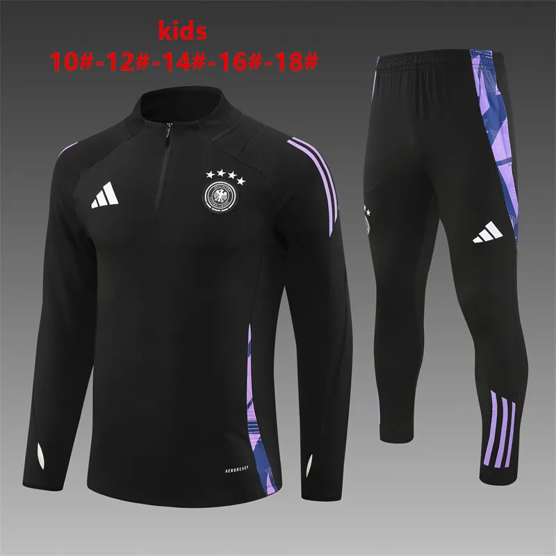 2024 Germany Kids Long Sleeve Training Suit Football Shirts 1