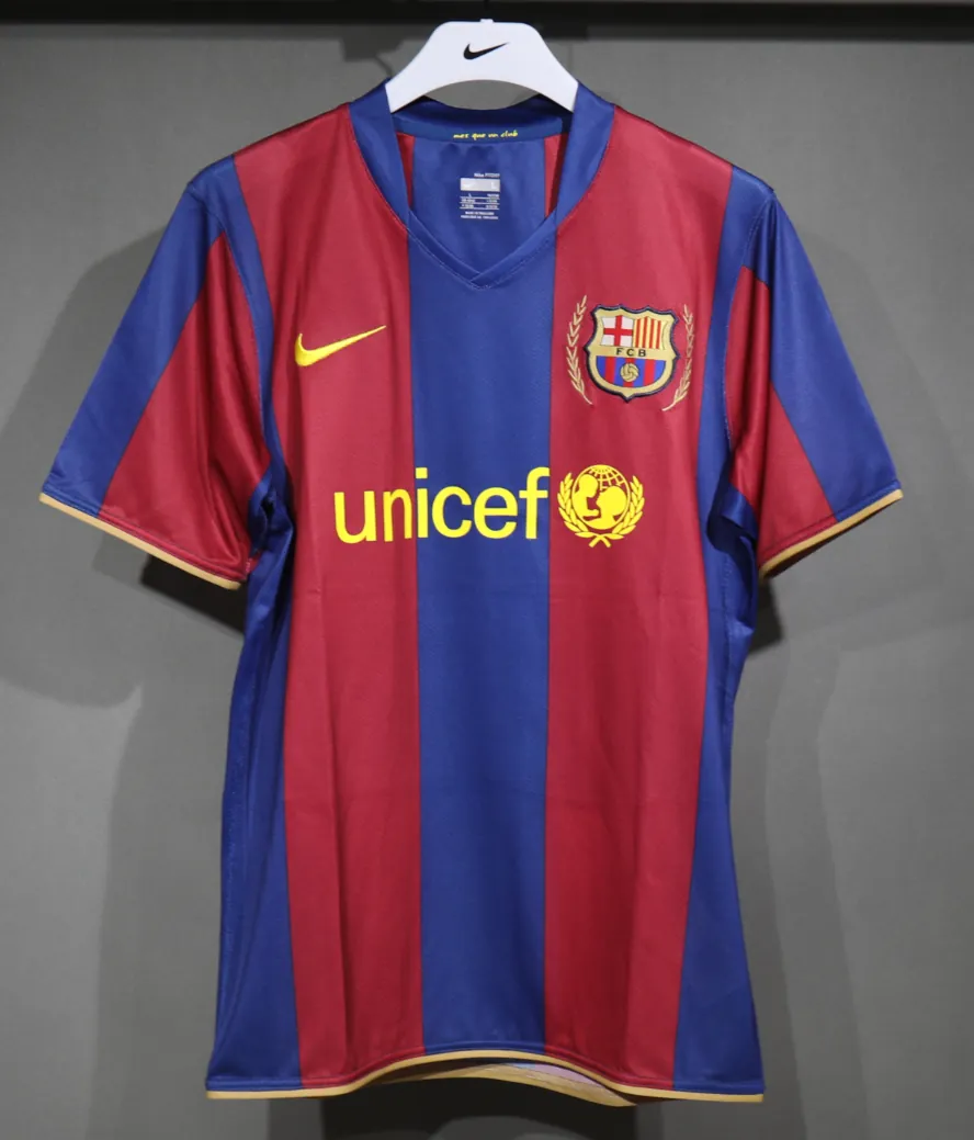 07-08 Barcelona Home Retro Kit Vintage Player Version Sino Shirt AAAAJersey Dropship Yupoo 7