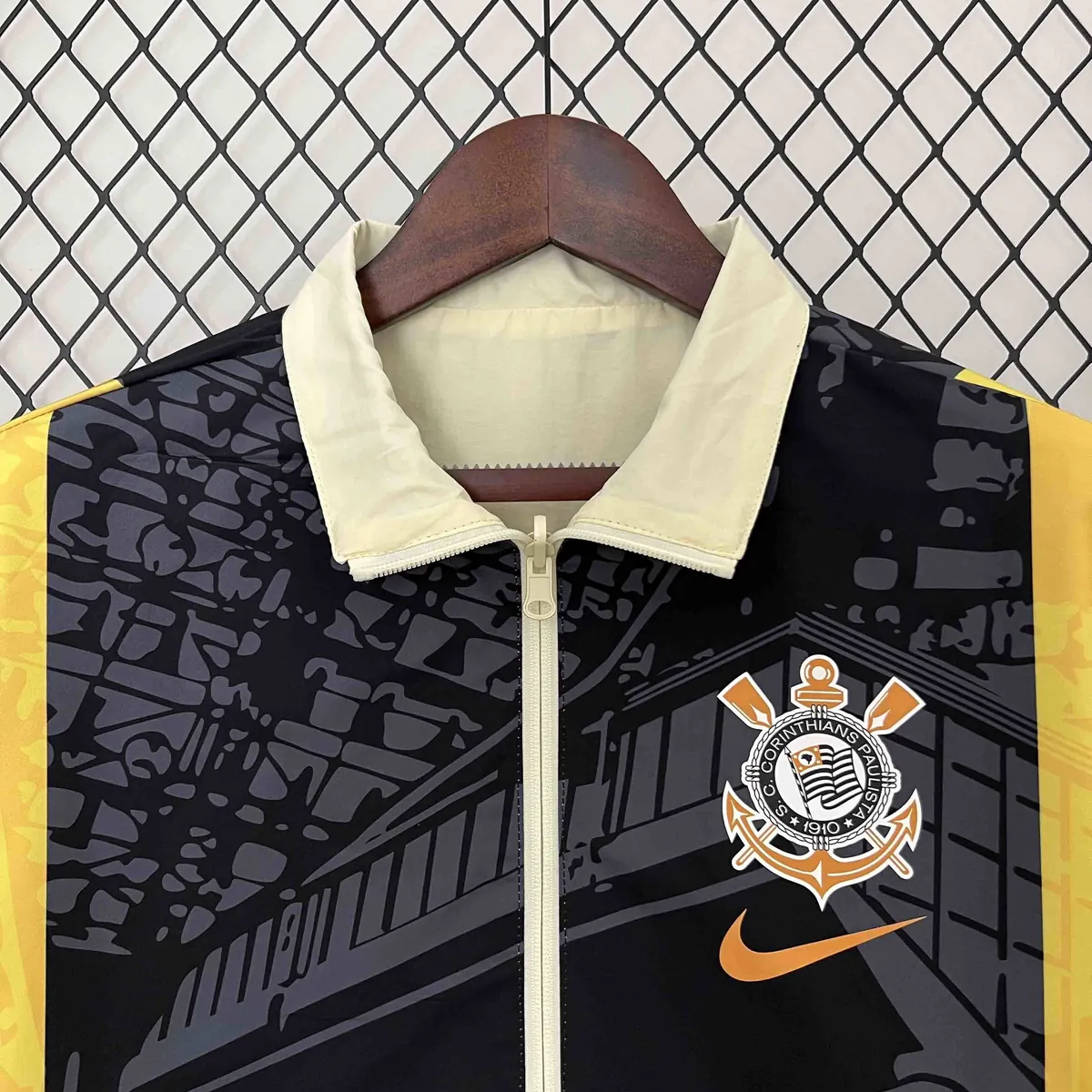 2024 Corinthians Trench Coat Reversible Windbreaker Double-Sides Jacket Soccer AAAAJersey Yupoo 3