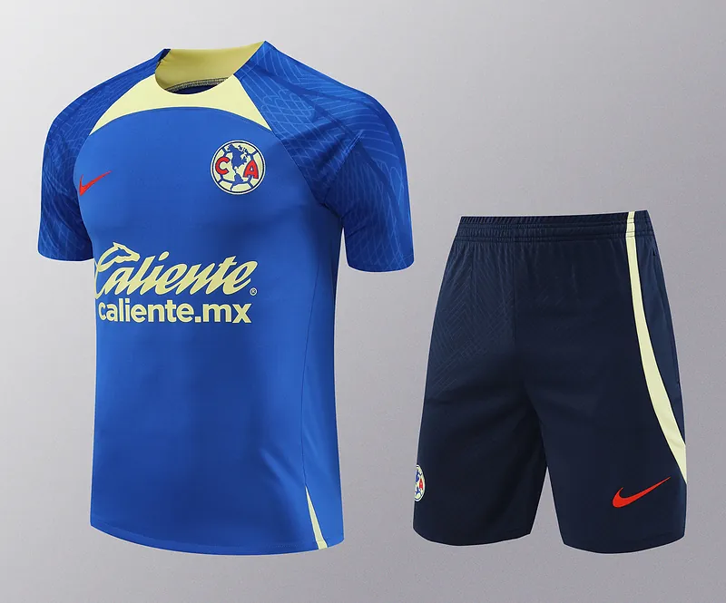 24-25 Club America Training Suits Blue Kit Soccer Jerseys Yupoo 3