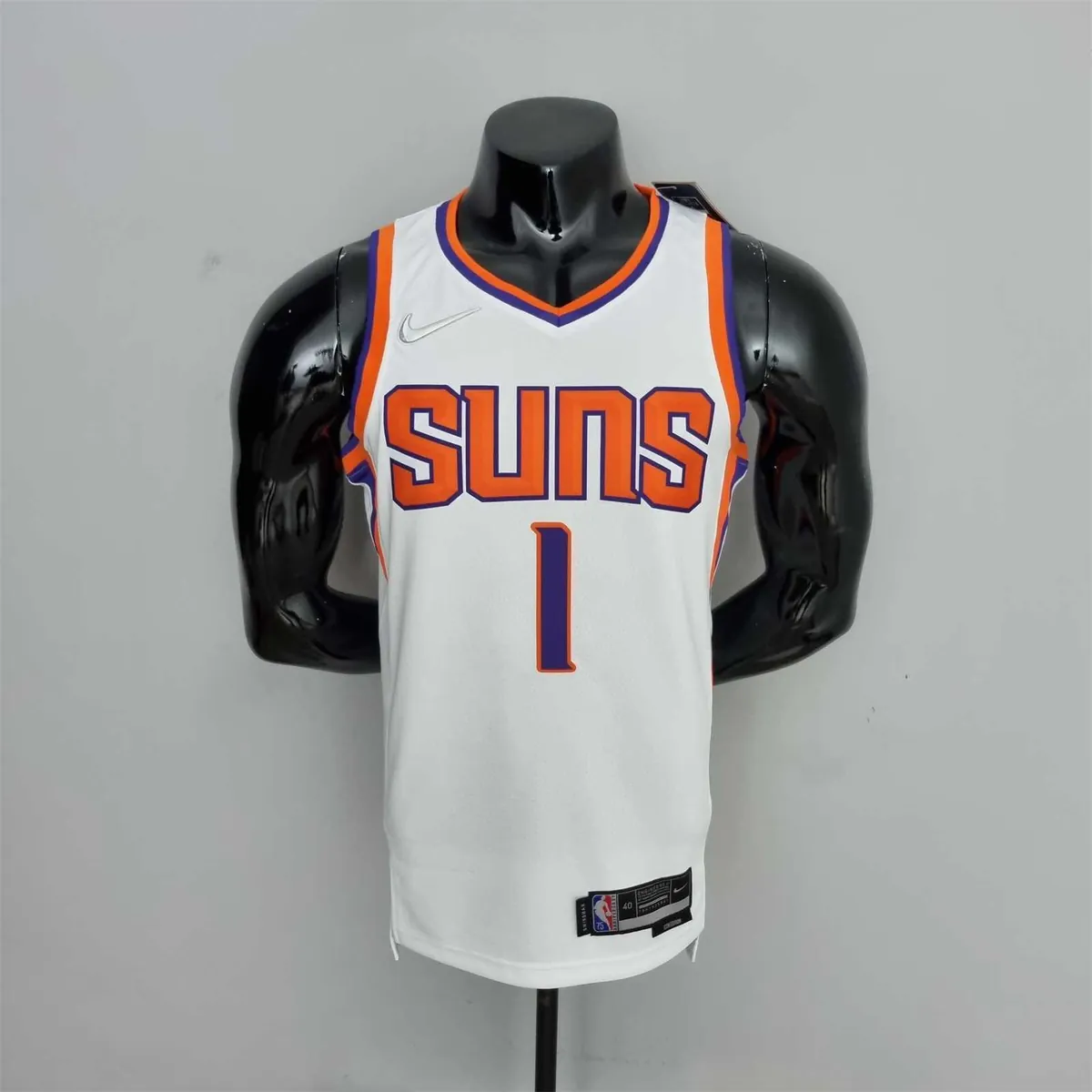 75th Anniversary Booker #1 Phoenix Suns White NBA Jersey 9
