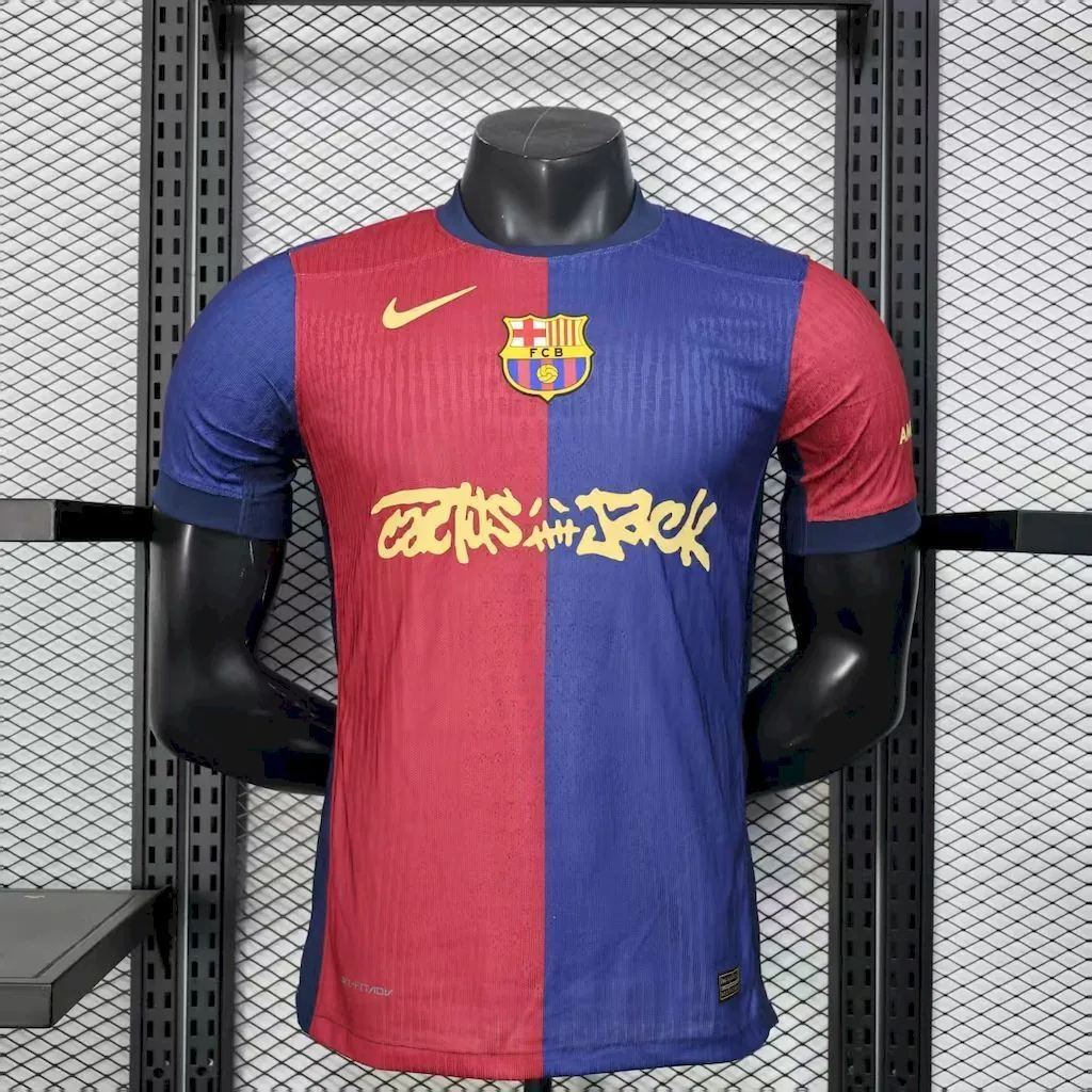 24-25 Barcelona x Travis Scott Home Kit Player Version Shirt AAAAJersey Yupoo 8