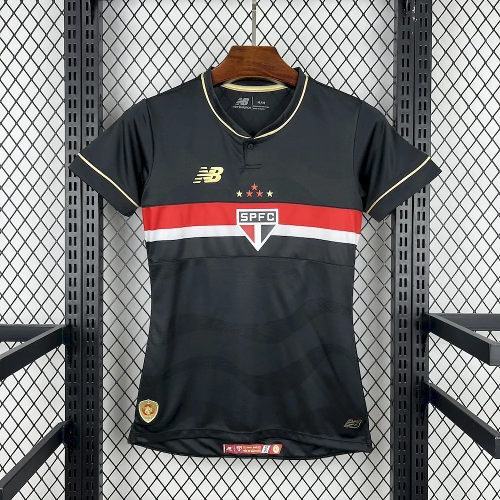 25-26 Woman Sao Paulo Second Away Lady Shirt Soocer Uniform AAAAJersey Dropship Yupoo 4