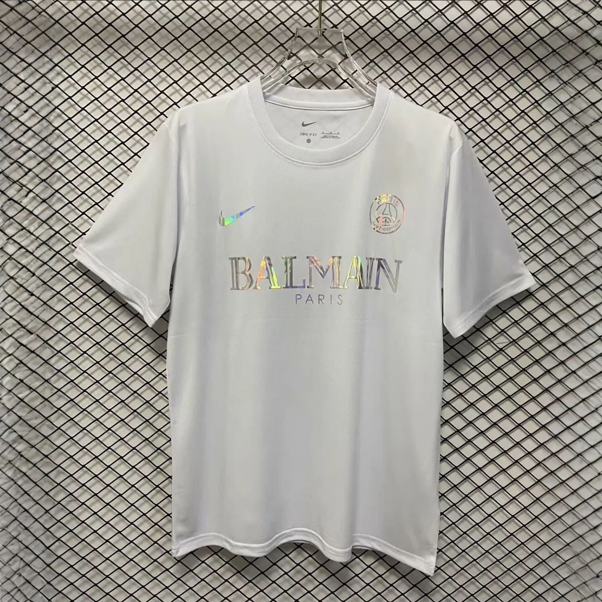 23-24 PSG White Balmain Shirt Special Edtion Kit Jersey Supplier Yupoo 2