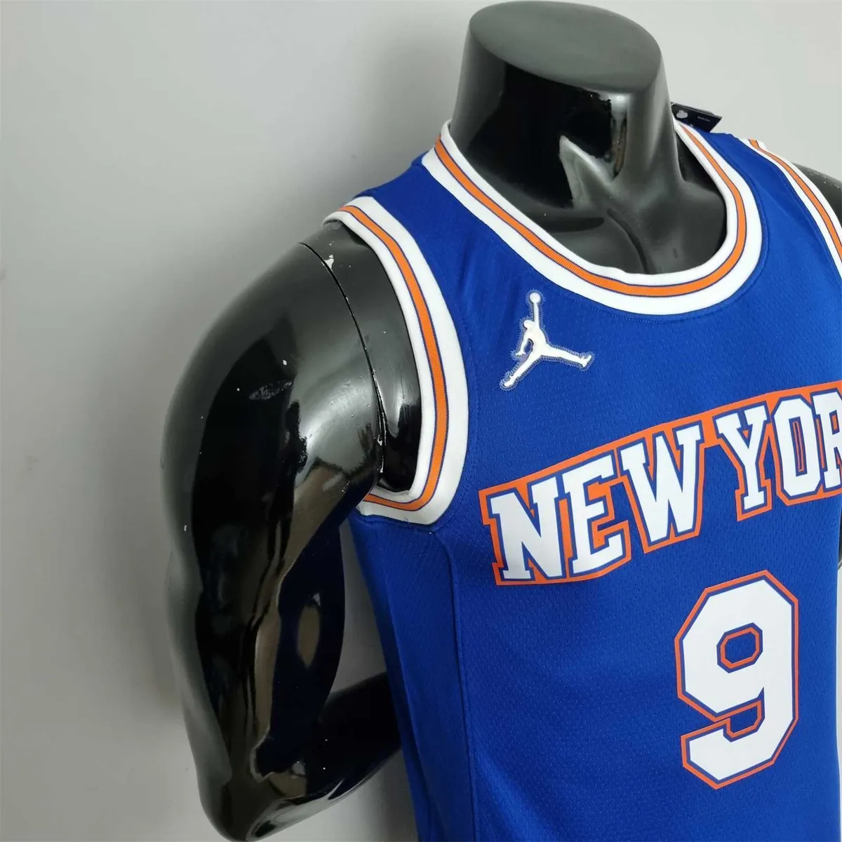 75th Anniversary Barrett#9 New York Knicks Jordan Limited Blue NBA Jersey 4