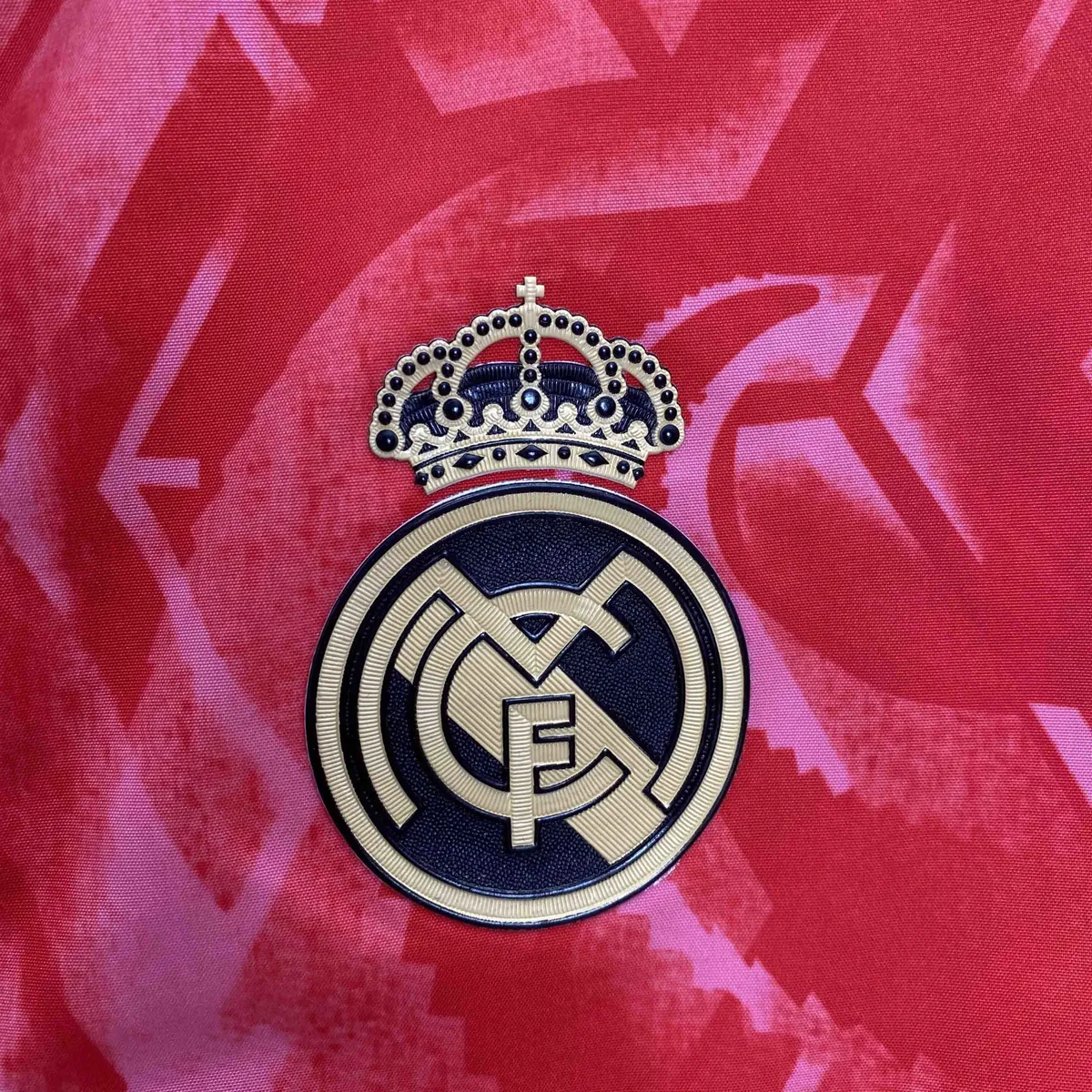 24-25 Real Madrid Red&Navy Trench Coat Reversible Windbreaker Double-Sides Jacket AAAAJersey Yu 4