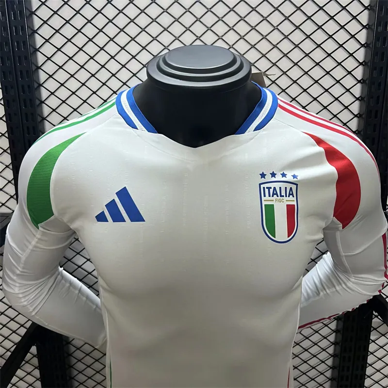 2024 Italy away white long sleeve player version 2