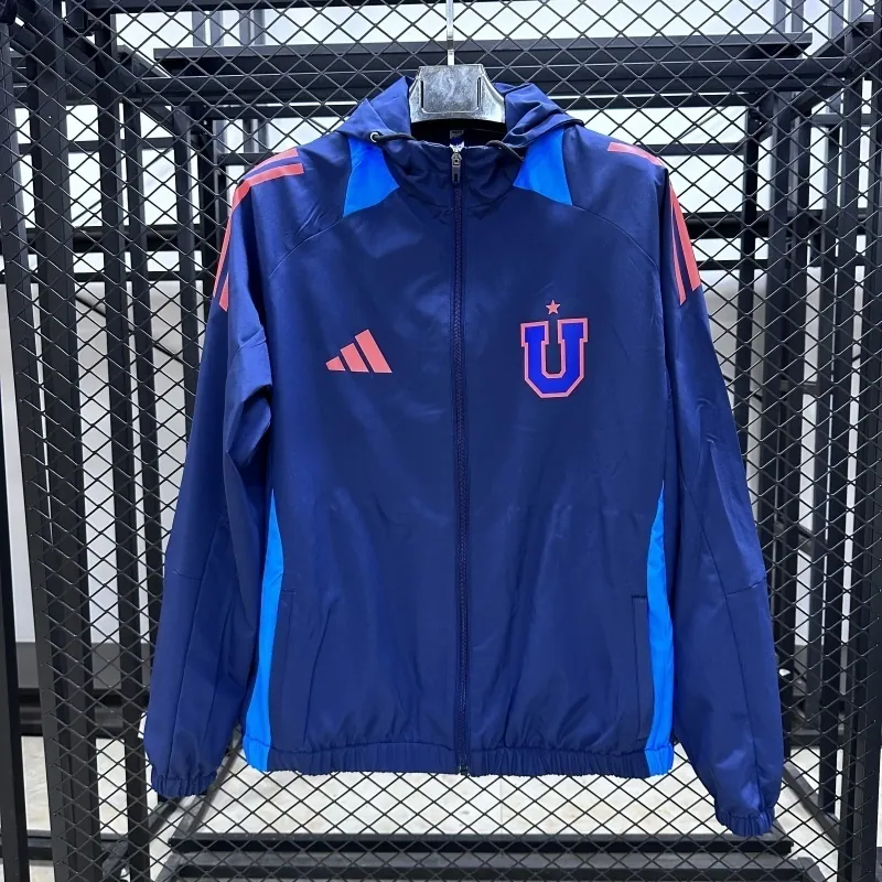 25-26 Universidad de Chile Navy Windbreaker Jackets Yupoo 5