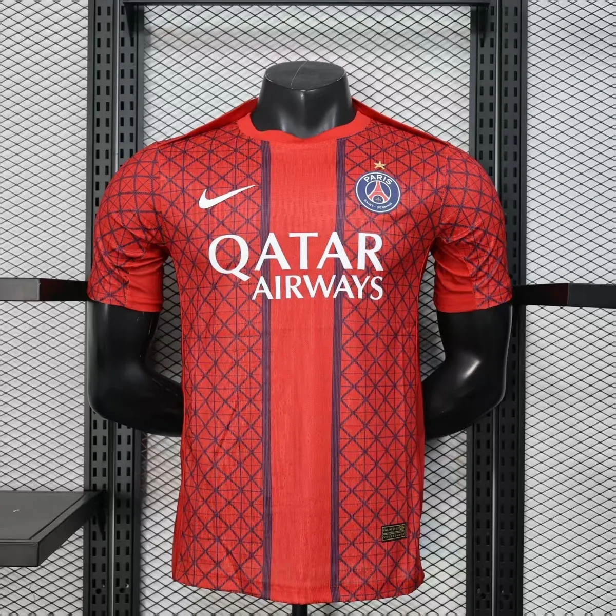 25-26 PSG Fourth Red Shirt Player version Kit Football Uniform AAAAJersey Dropship Yupoo 8
