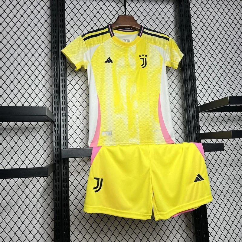 24-25 Juventus Away Kid Kits Youth Apparels Football AAAAJersey Yupoo 16-28 3