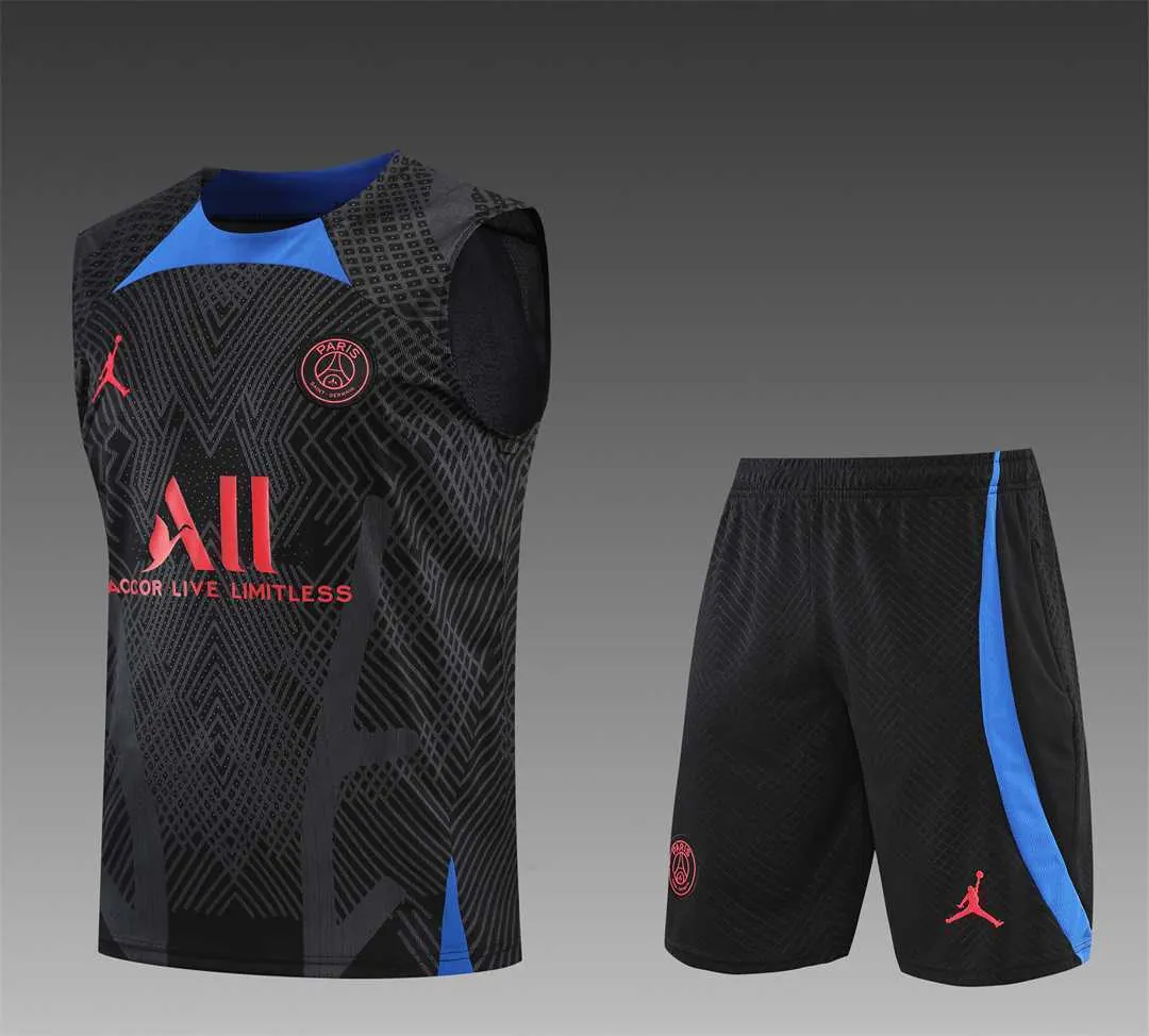 22-23 PSG vest training suit kit Black 24