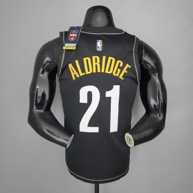 New Brooklyn Nets ALDRIDGE#21 City Edition Black 6