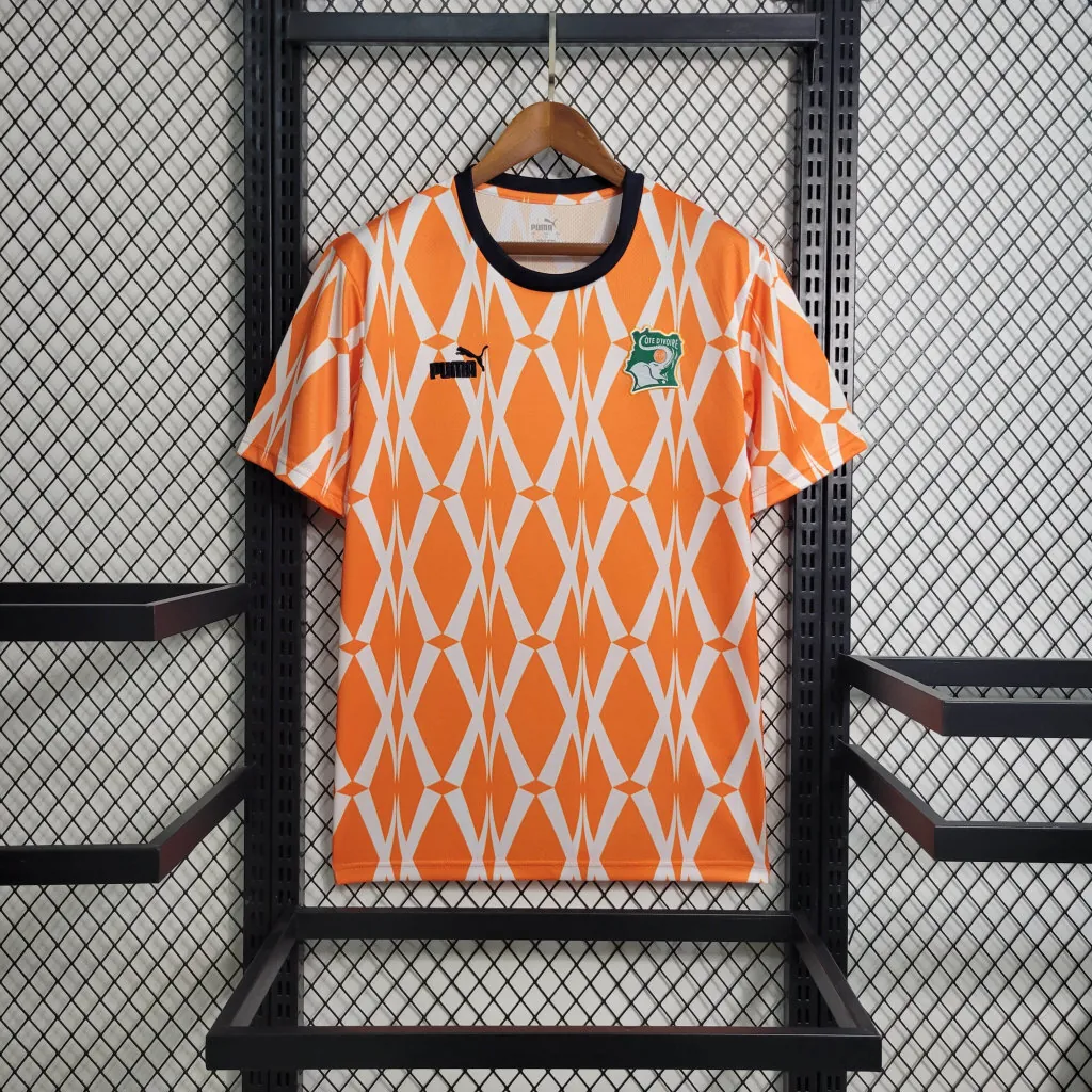 2023 Ivory Coast Training Kit Orange Shirts Cheap Soccer Jerseys 6