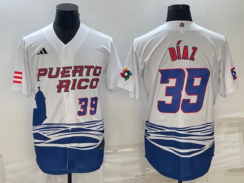 White Puerto Rico 2023 World Cup Baseball Jerseys 38