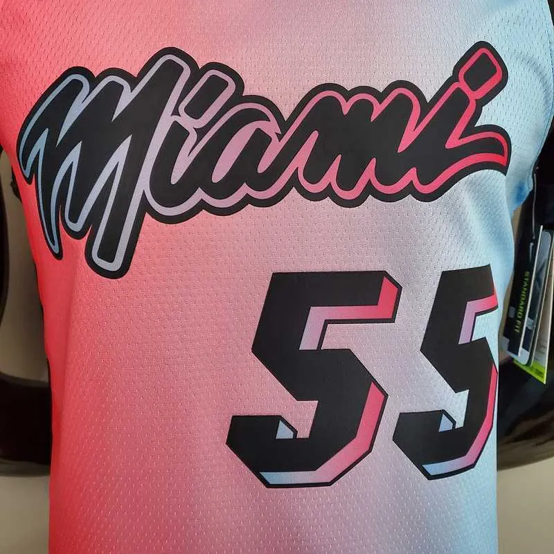New Miami Heat ROBINSON #55 City Edition Pink Blue Gradient Color 3