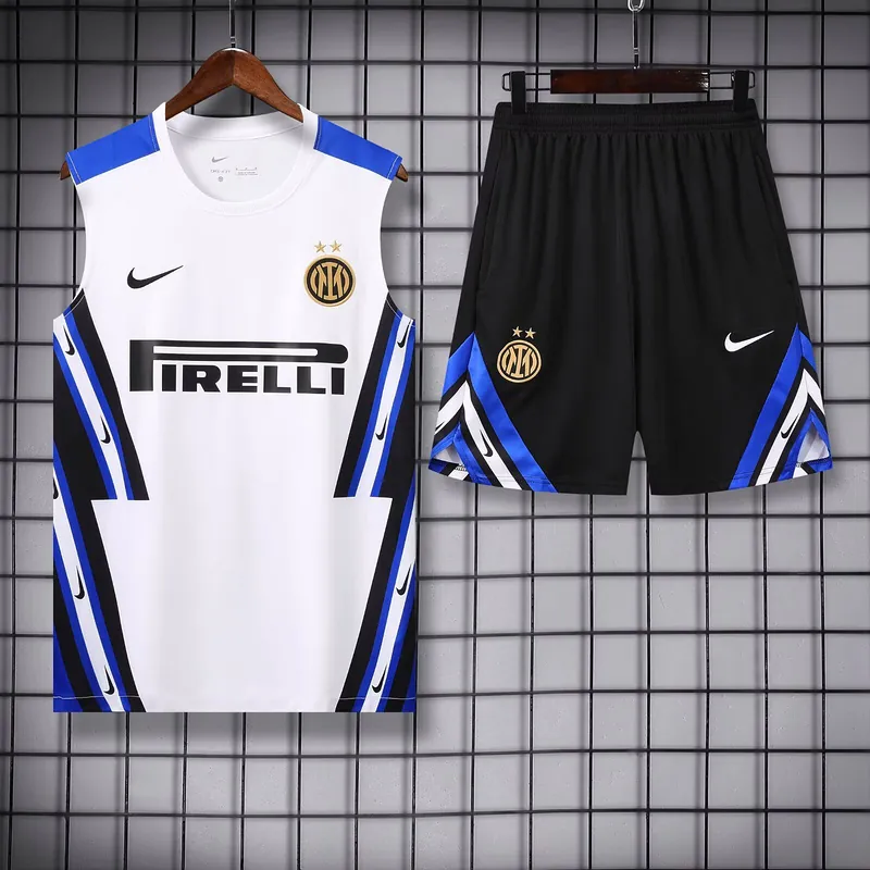 25-26 Inter Milan Retro White Training Kits Football Vest Suits 3