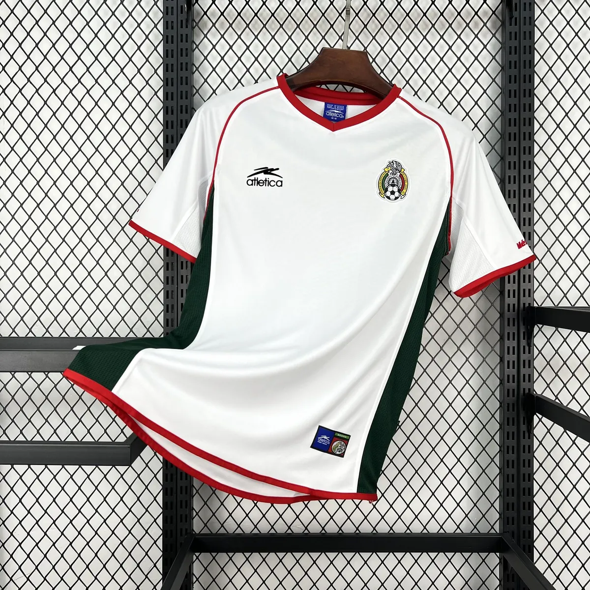 2002 Mexico Mens Away Football Retro Kit Vintage T-Shirt AAAAJersey Wholesale Yupoo 8 6