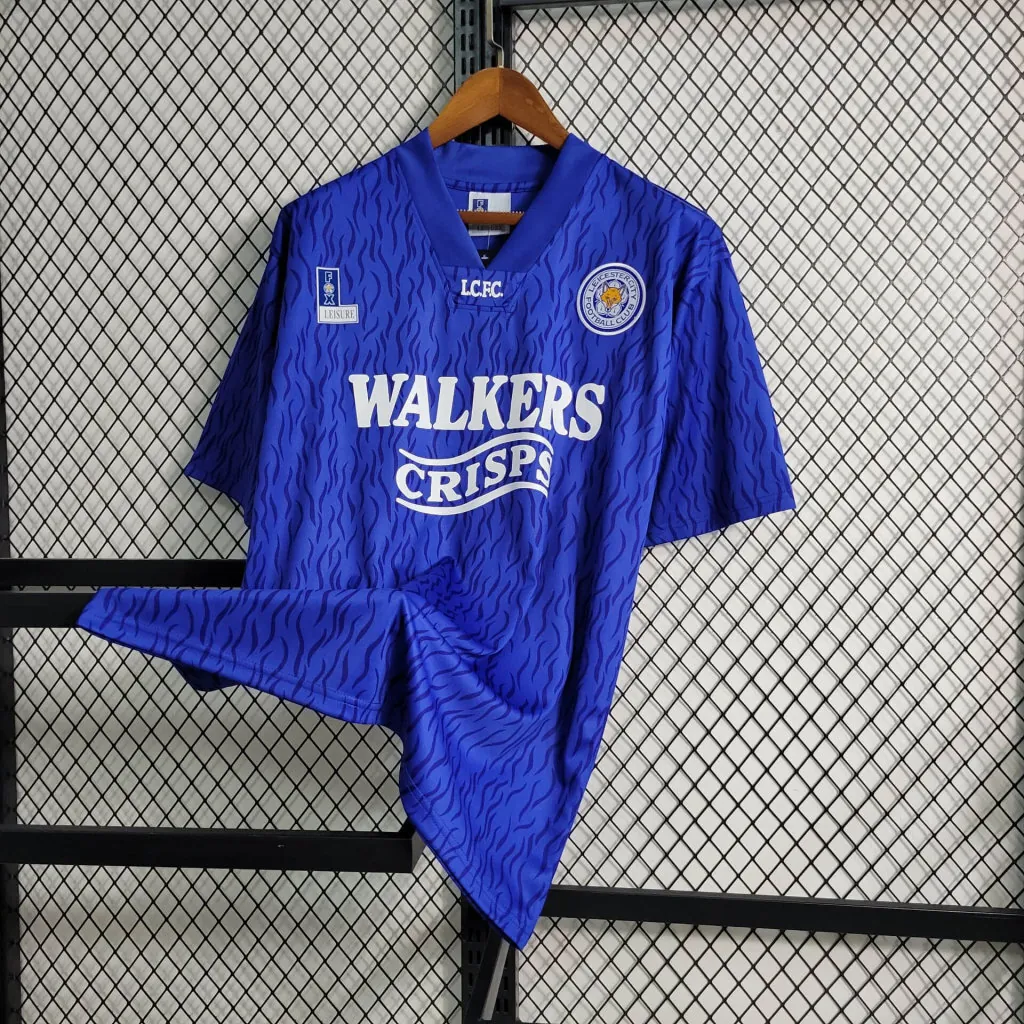 92-94 Retro Leicester City Home S-XXL Cheap Soccer Jerseys 4
