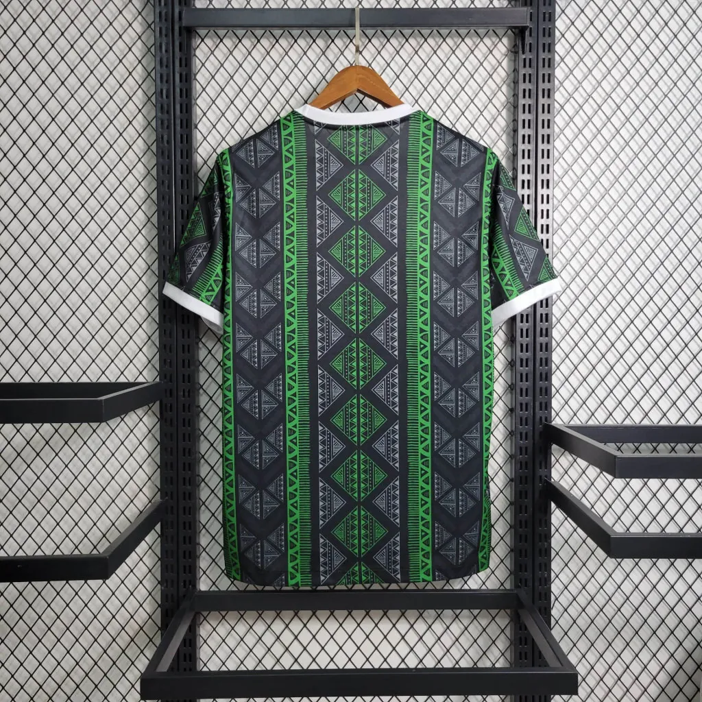 2023 Nigeria Training Green&Black S-XXL Cheap Soccer Jerseys 3