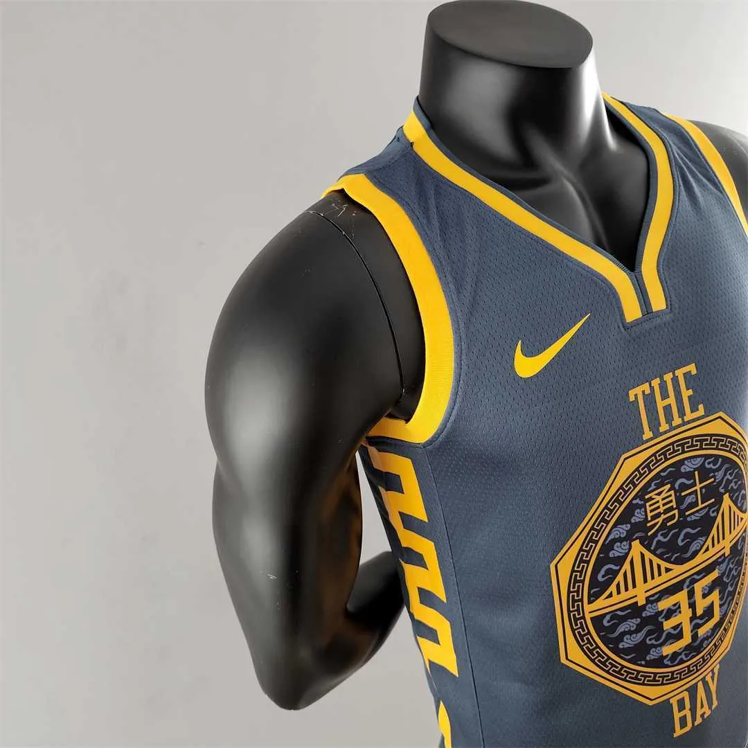 2018 DURANT #35 Golden State Warriors Grey NBA Jersey 9