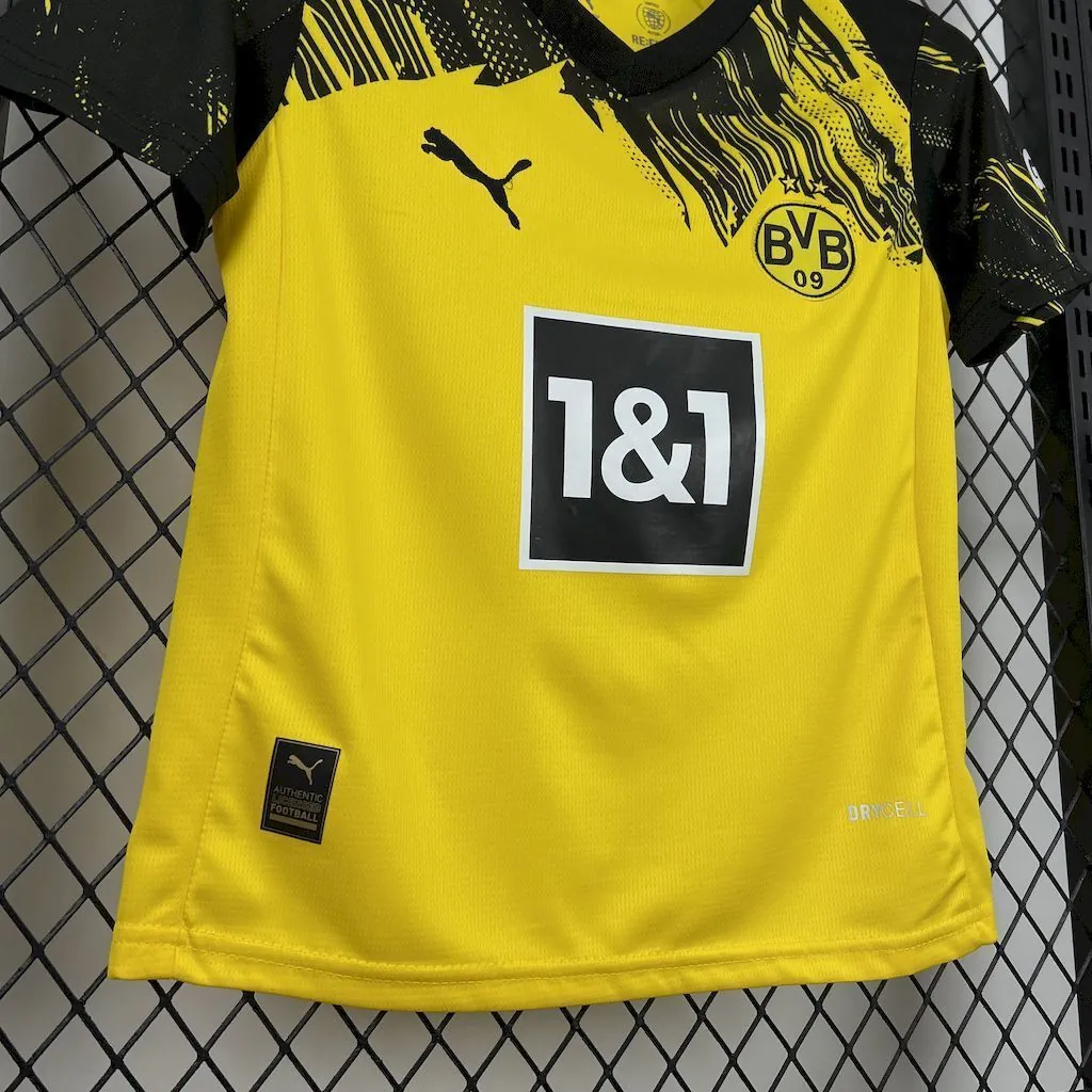 25-26 Borussia Dortmund Home Kids Kits Youth Apparels Yellow AAAAJersey Supplier Yupoo 3