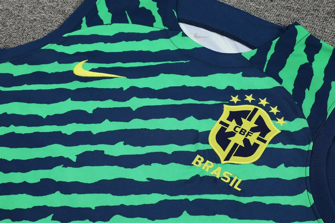 2022 Brazil vest training suit green 4