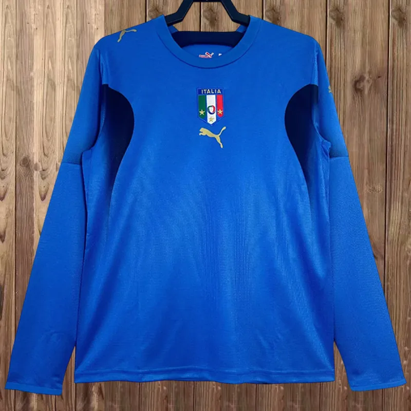2006 Italy Home Retro Kit Long Sleeve Shirt Soccer AAAAJersey Yupoo 2