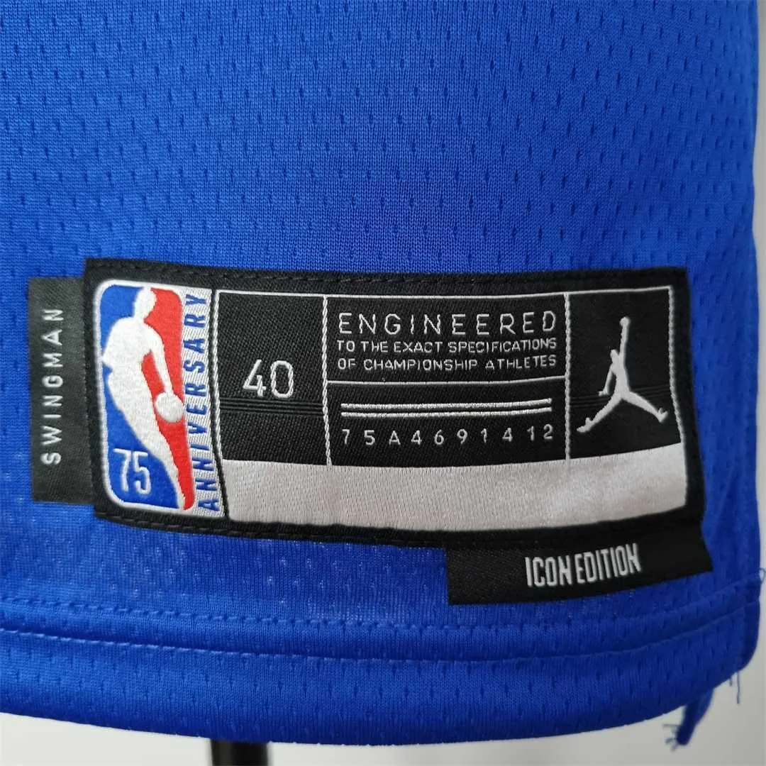 75th Anniversary McGrady #1 Orlando Magic Blue NBA Jersey 5