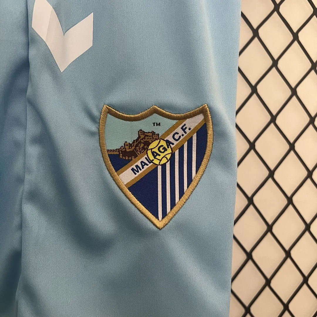 24-25 Malaga Home Kid Kits Youth Apparels Football AAAAJersey Yupoo 1