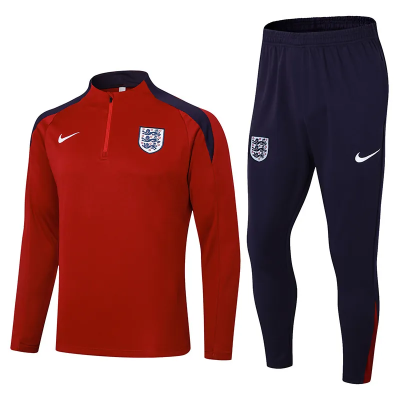 2024 England Long Sleeve Training Suit Football Shirts 3