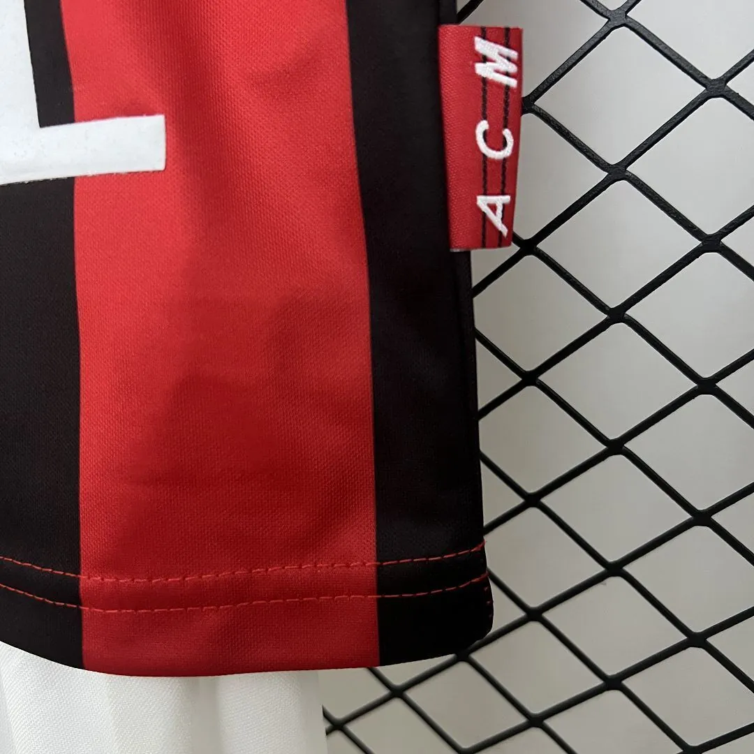 98-99 AC Milan Home Retro Kid Kits Youth Apparels Sport AAAAJersey Yupoo 9