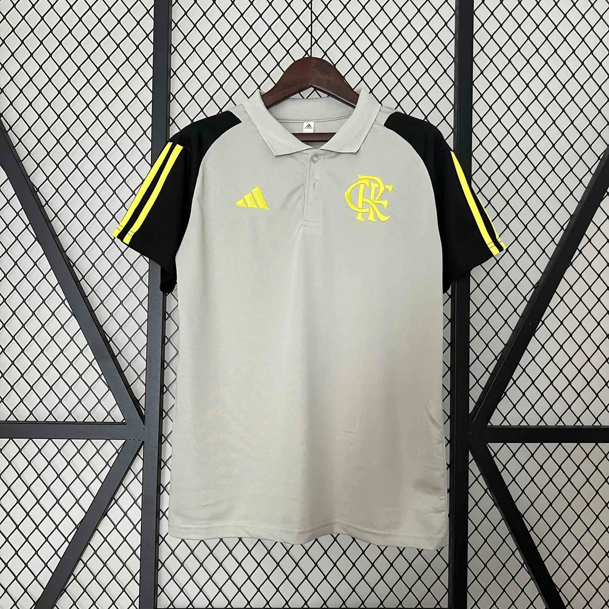 2024 Flamengo Training Gray Polo Shirt Jersey Supplier Yupoo 6
