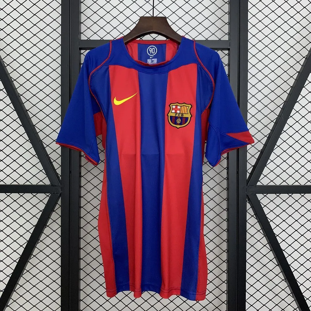 04-05 Barcelona Home Retro Kit Vintage Shirt AAAAJersey Wholesale Yupoo 8