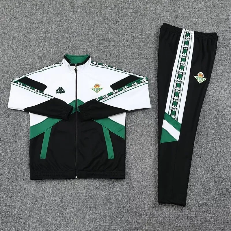 25-26 Real Betis White&Green Football Tracksuits Long Jacket Suits 2