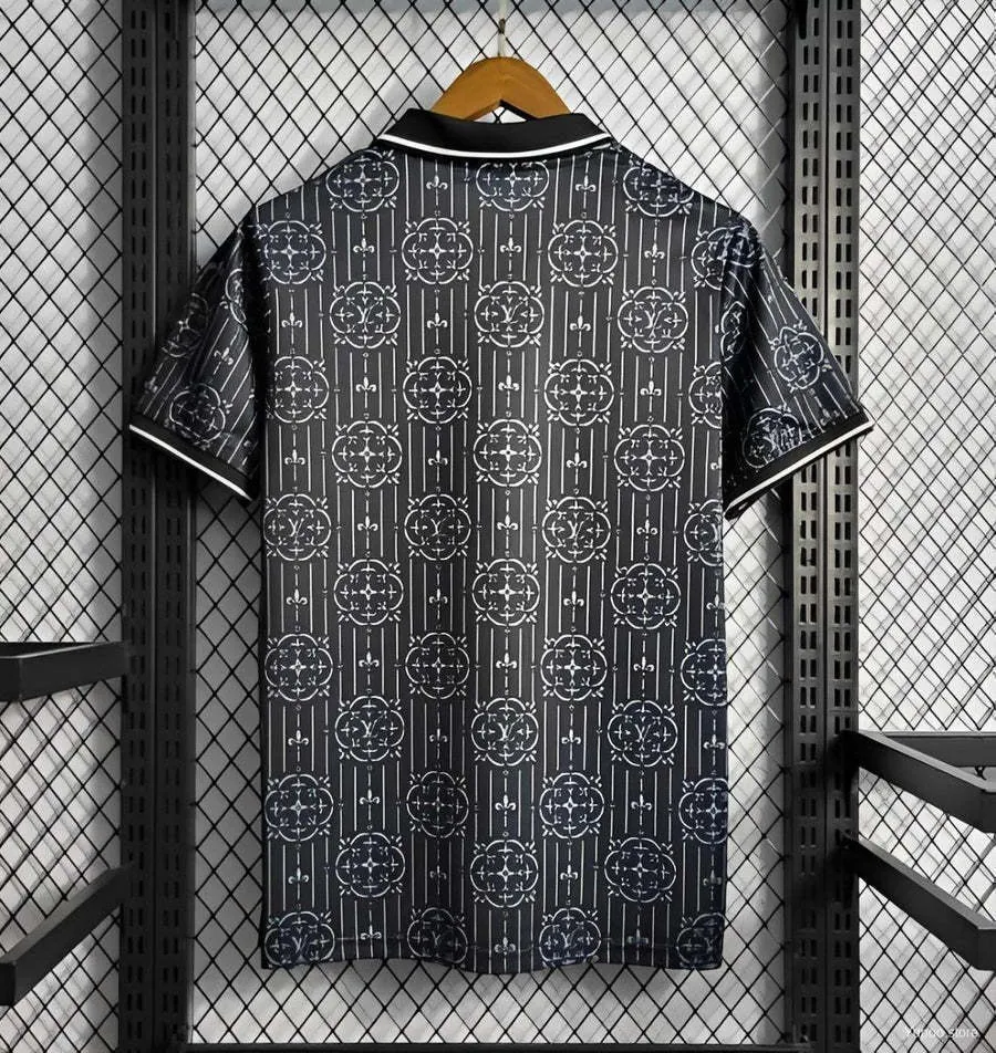 24-25 PSG Paris LV Joint Edition Kit Black POLO été Sports Shirt AAAAJersey Supplier Yupoo 8