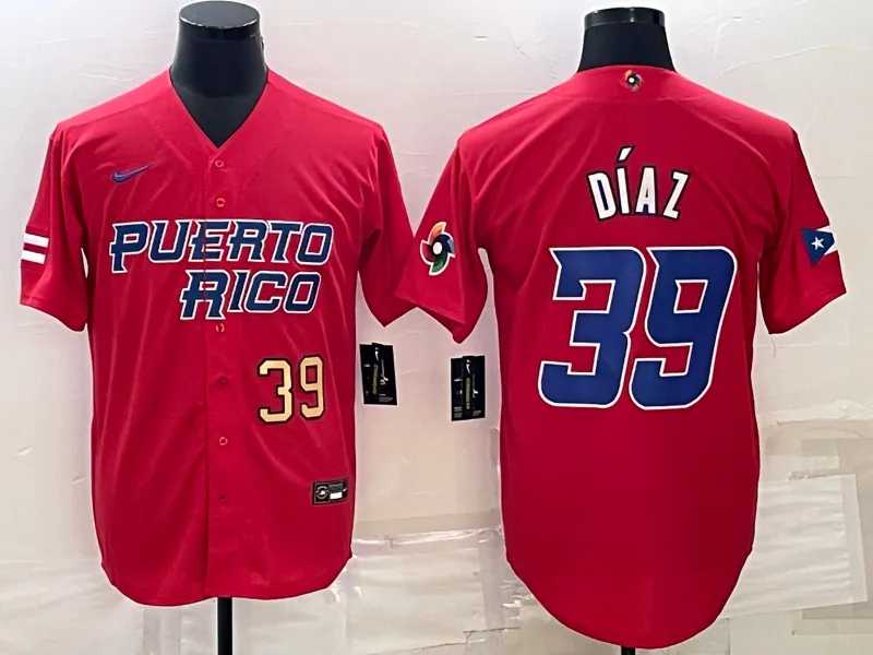 Puerto Rico 2023 World Cup Baseball Jerseys 42