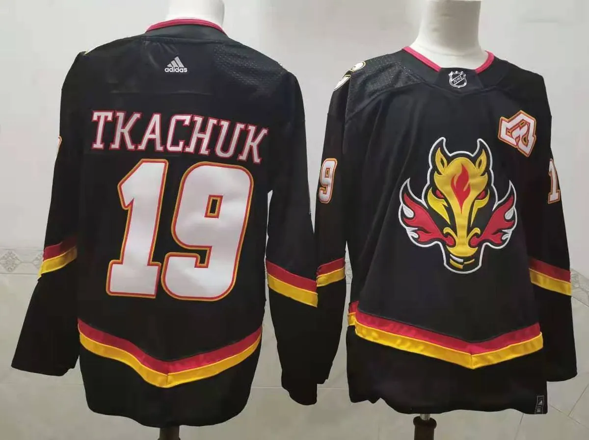 Calgary Flames ice hockey jersey M-3XL 卡加利火焰队冰球服 4